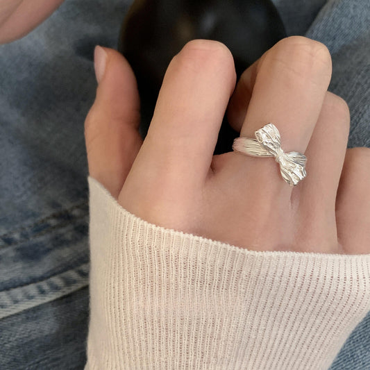 Bow S925 sterling silver ring