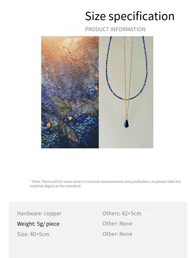 Natural lapis lazuli necklace earrings set