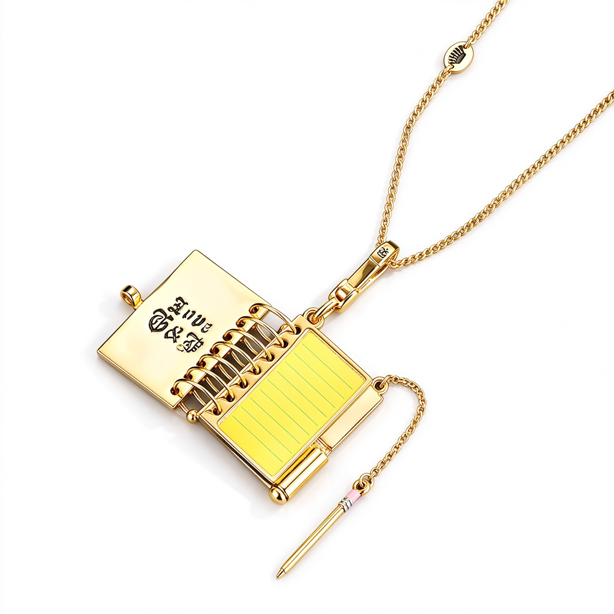 Openable Gold-Plated Pumpkin Car Jewelry Box, Book Heart Chocolate Box Pendant Keychain Sweater Chain Necklace