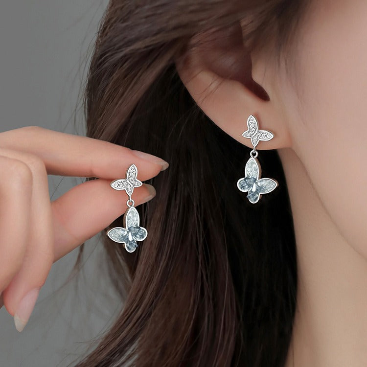 925 sterling silver Butterfly Earrings