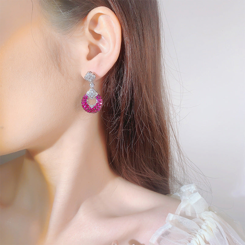 S925 silver needle studded earrings