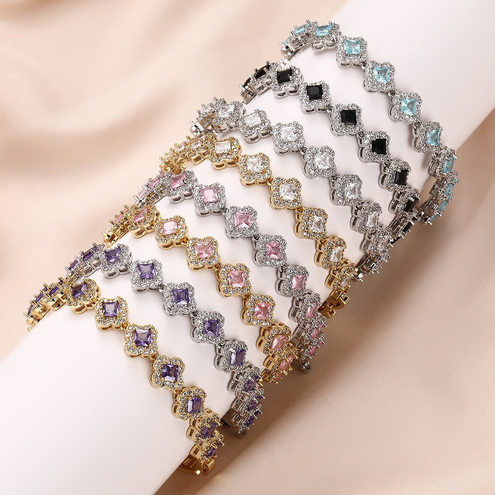 真鍮ジルコンブレスレット