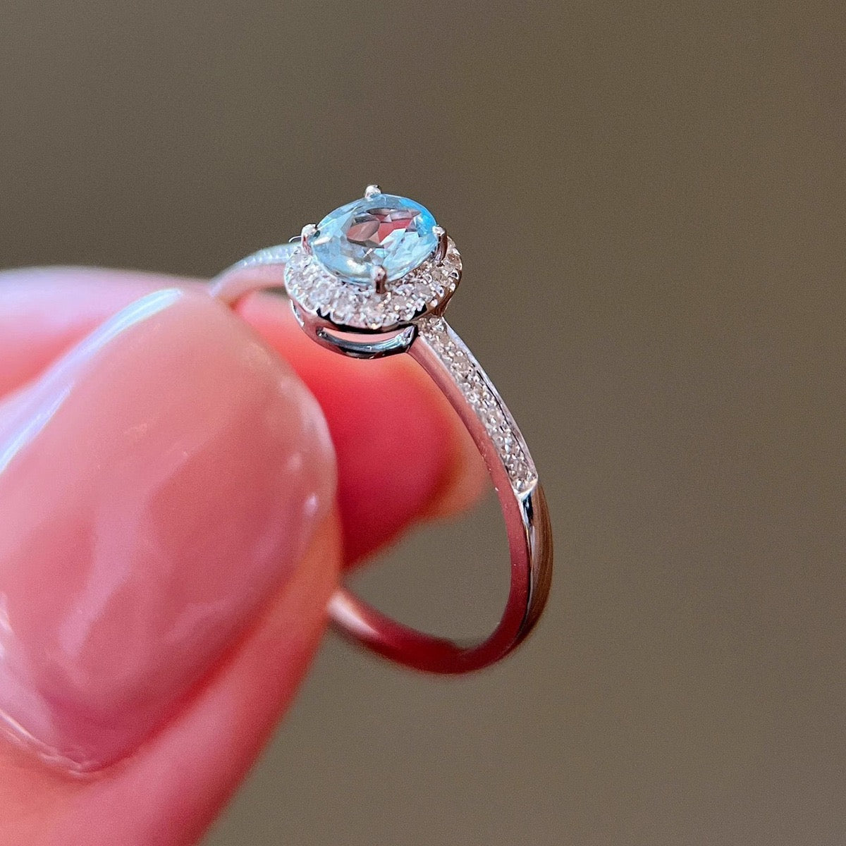 S925 sterling silver ring with full diamonds and moissanite stones