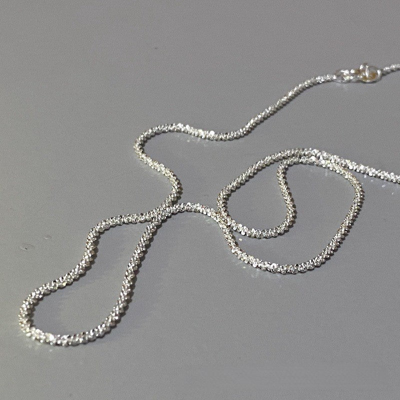 S925 sterling silver sparkling necklace