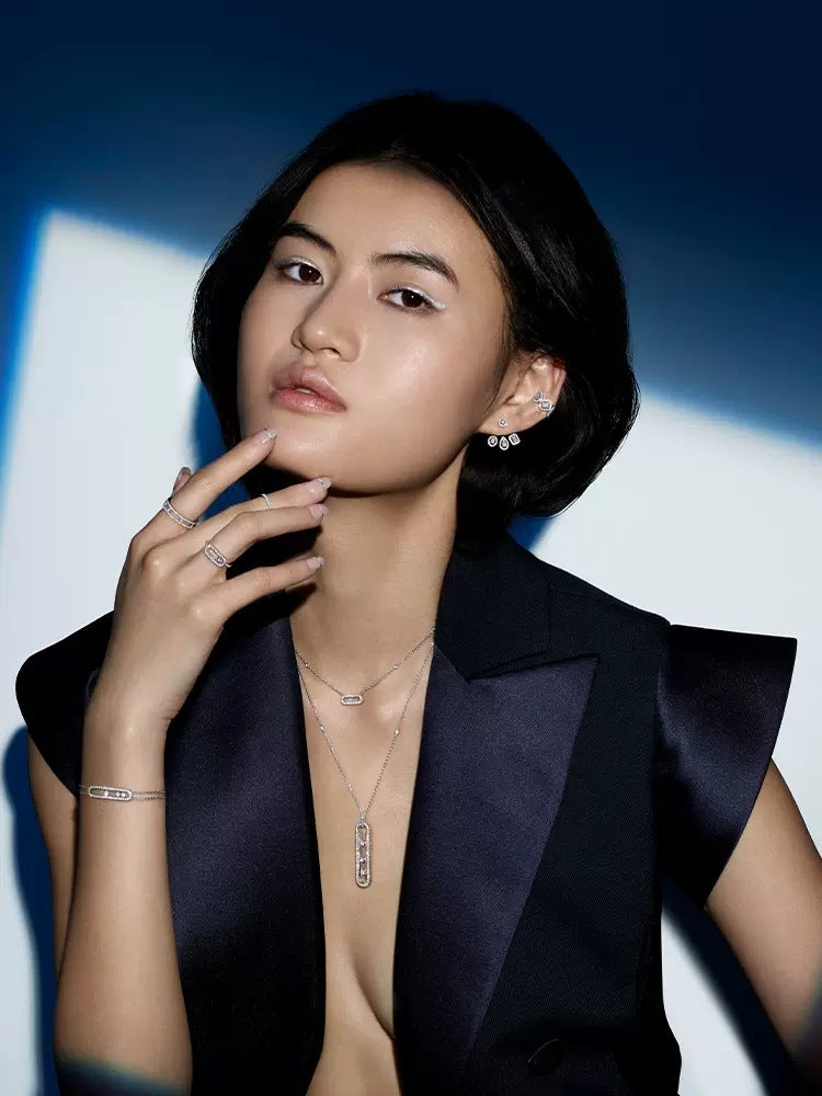 Full rhinestone pin necklace bracelet ring pendant earrings