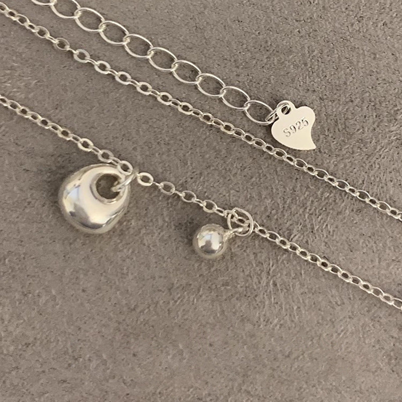 S925 sterling silver purse ball necklace