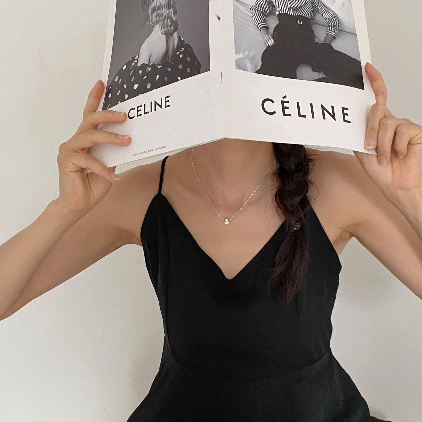 S925 sterling silver cat eye ripple necklace