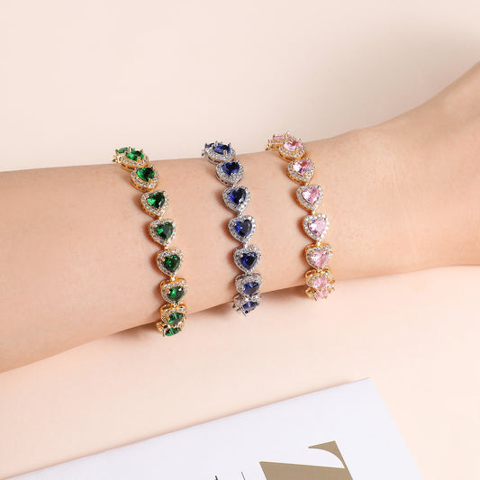 Zircon colorful bracelet