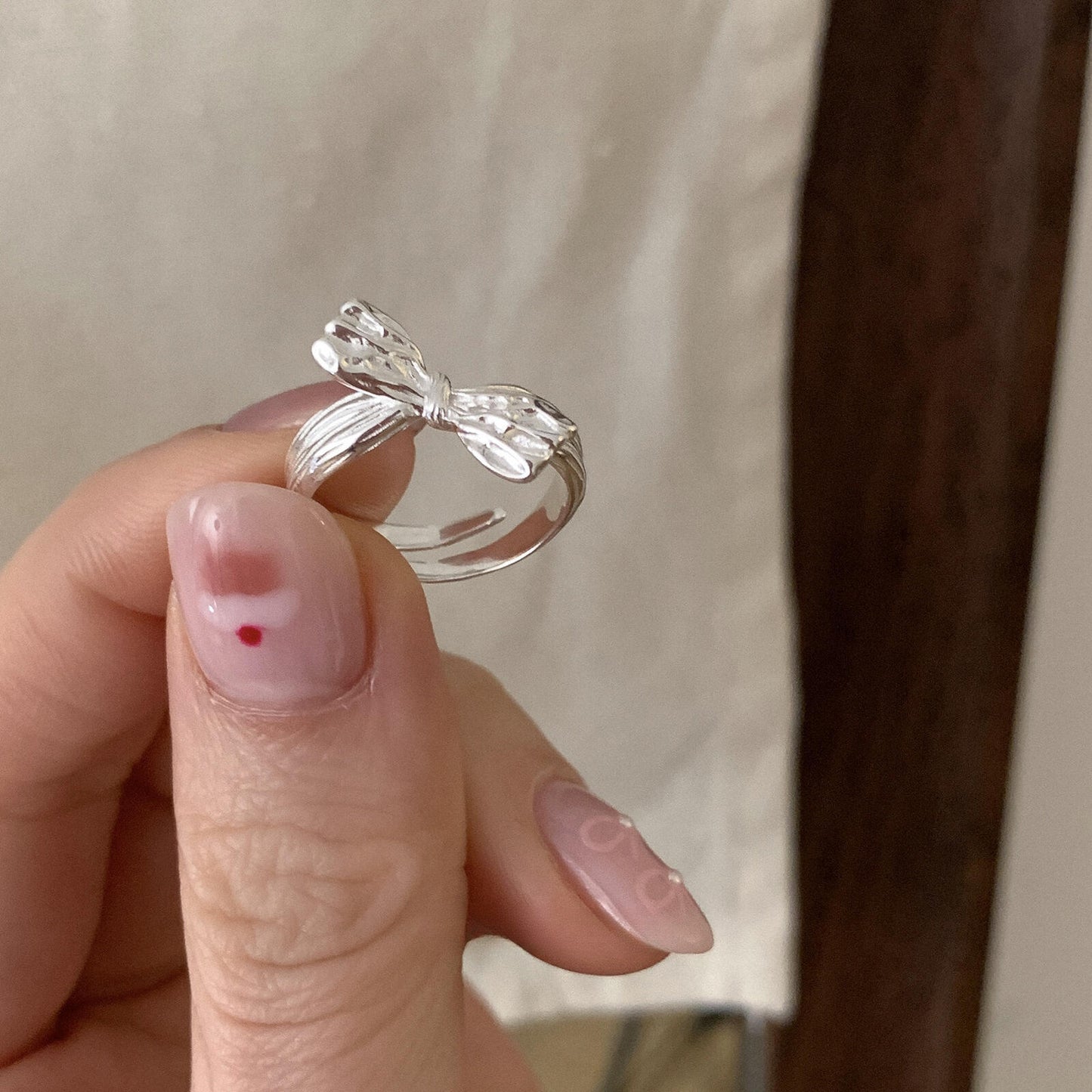 Bow S925 sterling silver ring