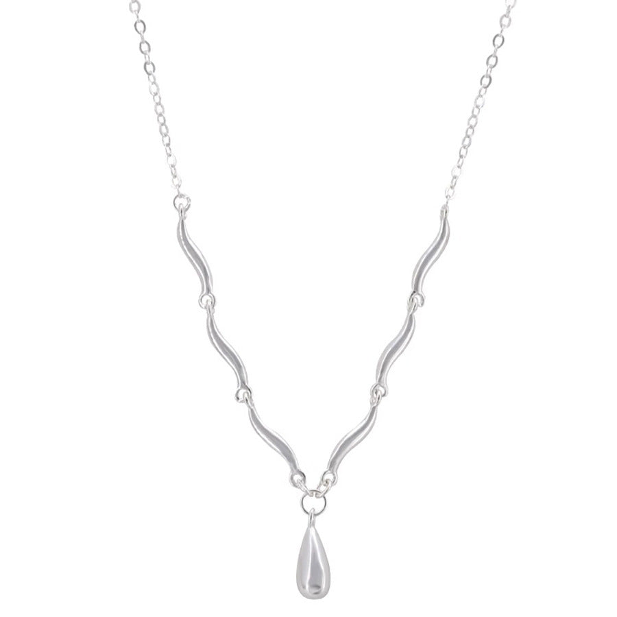S925 sterling silver drop necklace