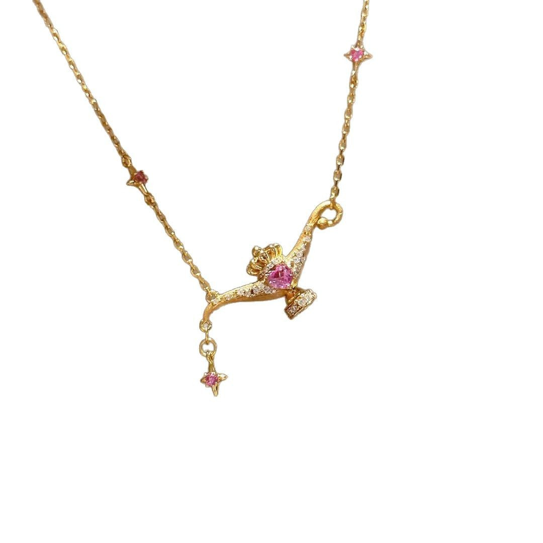 S925 silver-plated 24k gold Aladdin magic lamp necklace