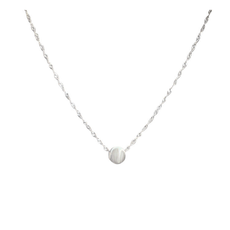 S925 sterling silver cat eye ripple necklace