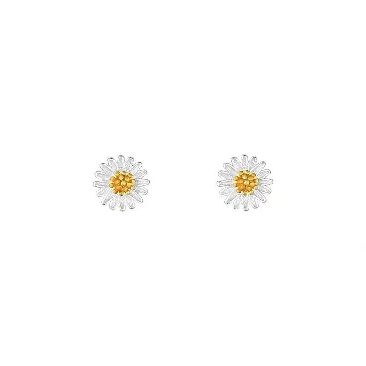 S925 sterling silver daisy earrings