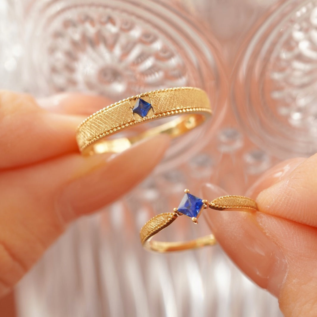 S925 sterling silver couple ring