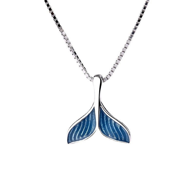 ブルーフィッシュテールシリーズネックレスリングブレスレットイヤリングセット