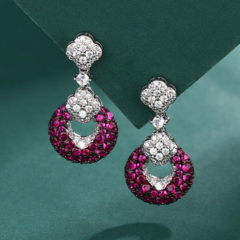 S925 silver needle studded earrings