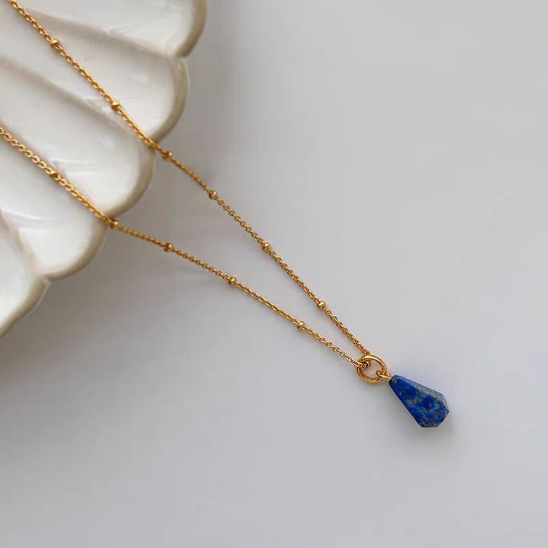 Natural lapis lazuli necklace earrings set