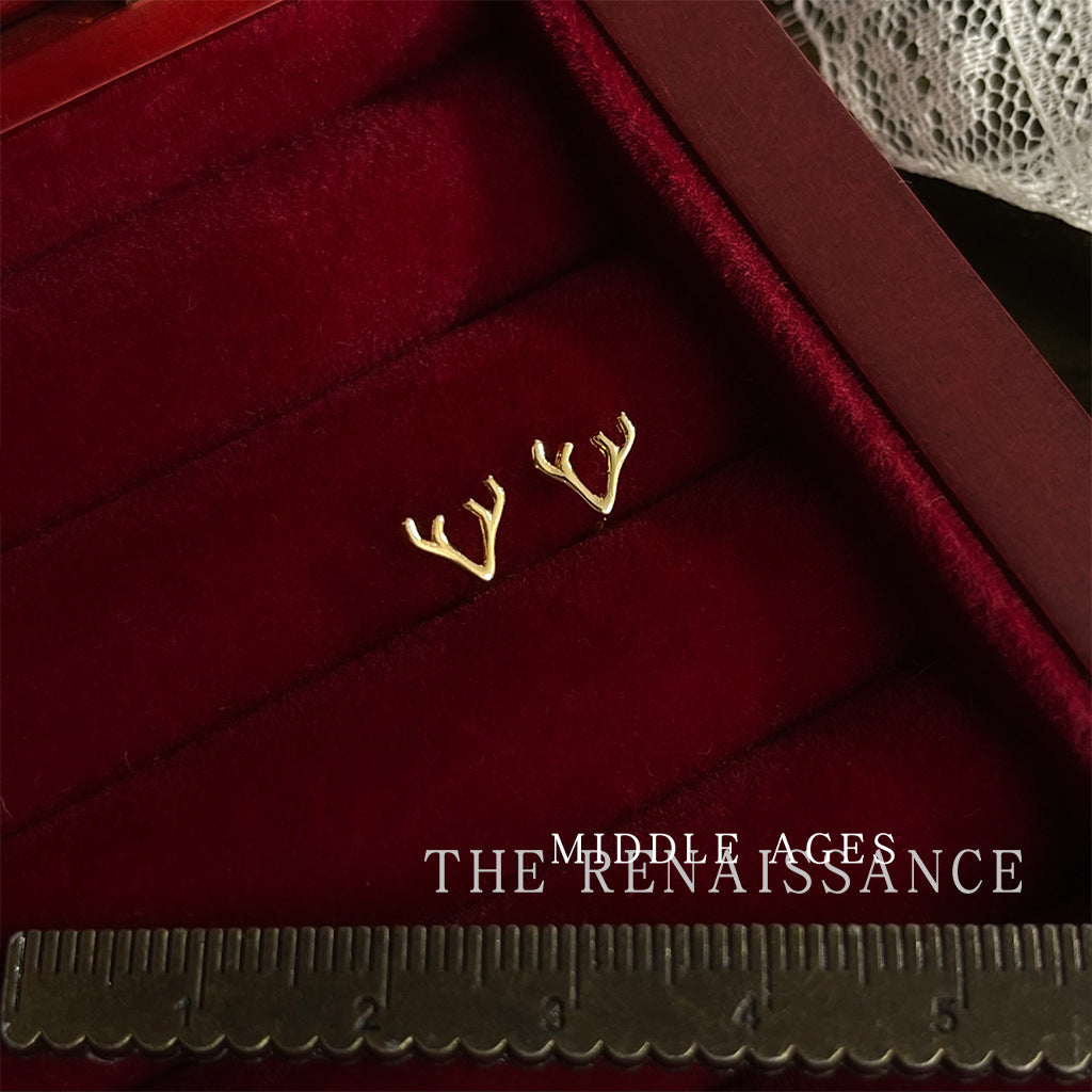 Christmas limited ~vintage Christmas series zircon bell bow earrings