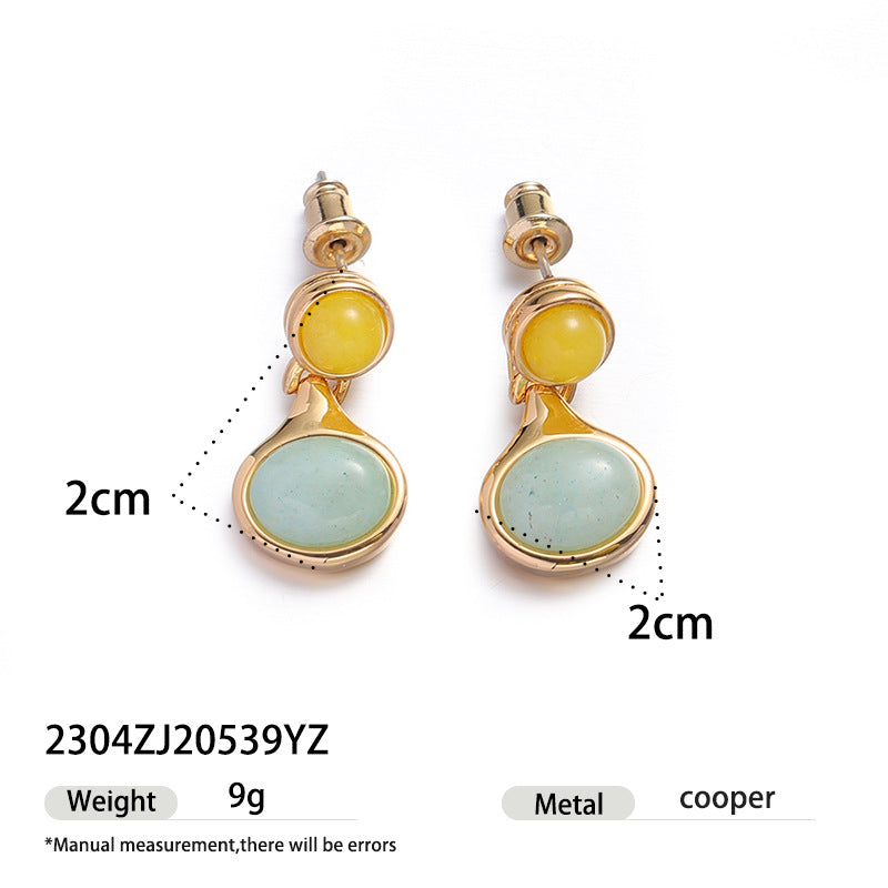 Tianhe Stone Necklace Earrings Set