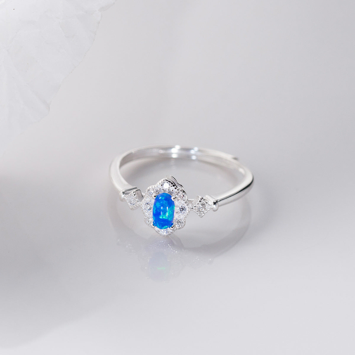 S925 sterling silver diamond ring