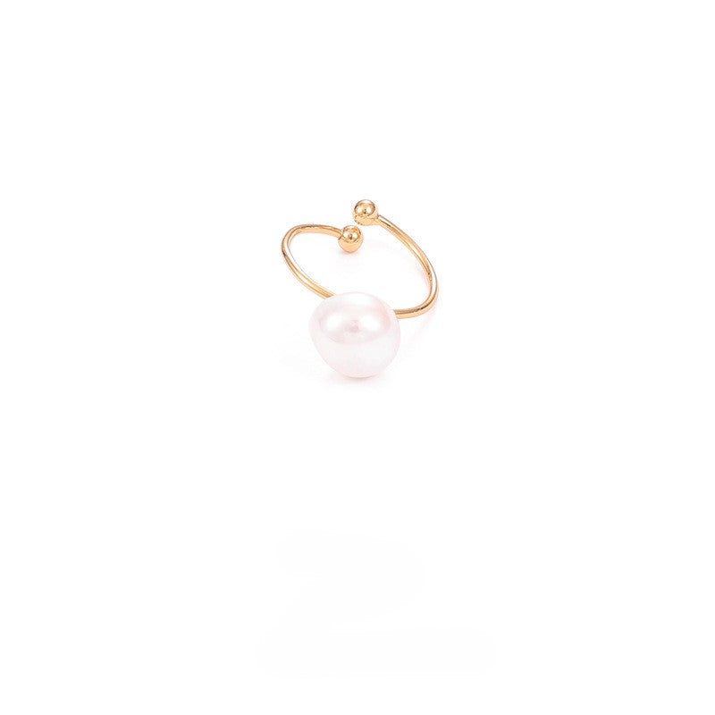 Natural Baroque Pearl High-grade Open Ring