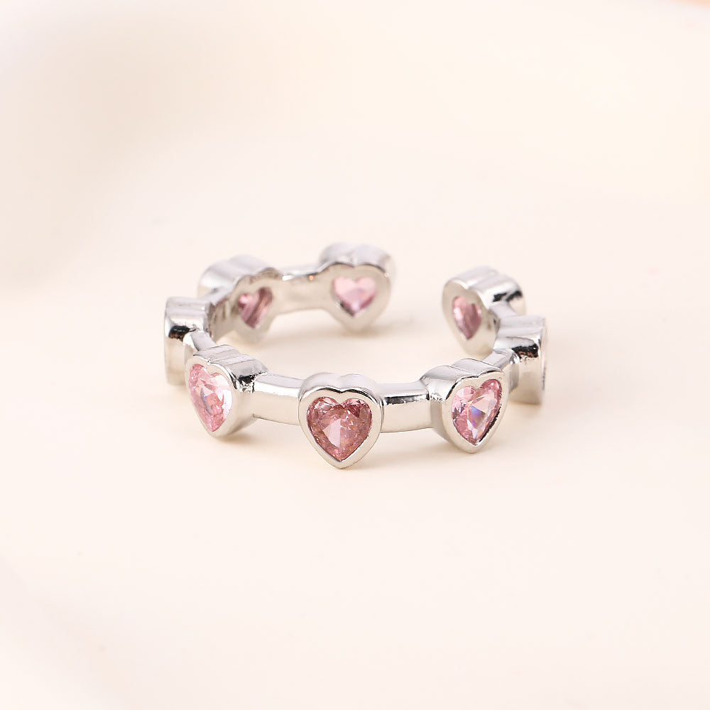 Colored zircon split ring