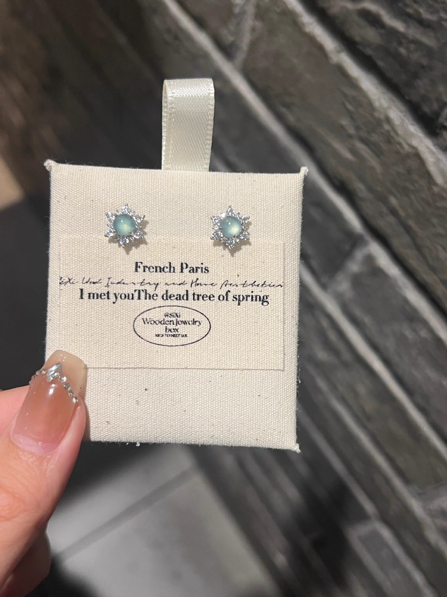 Natural blue-green emerald earrings