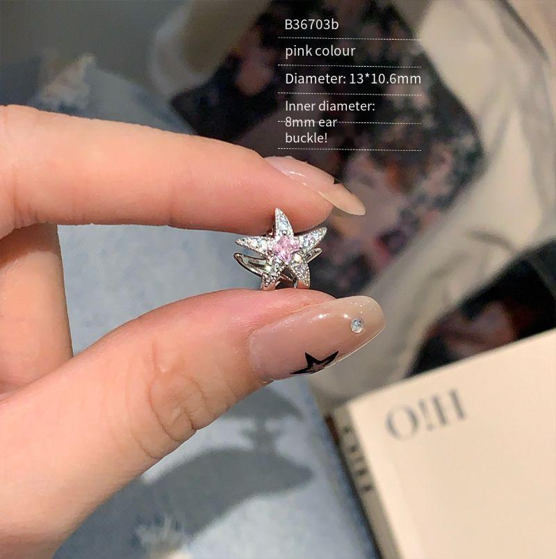 Blue starfish shell earrings