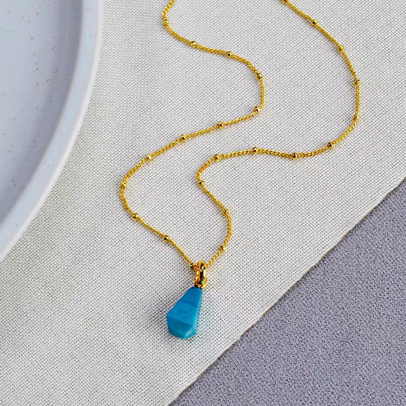 Natural lapis lazuli necklace earrings set