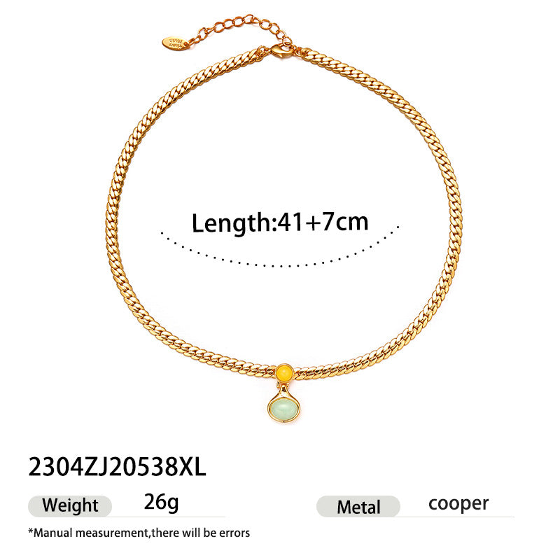 Tianhe Stone Necklace Earrings Set