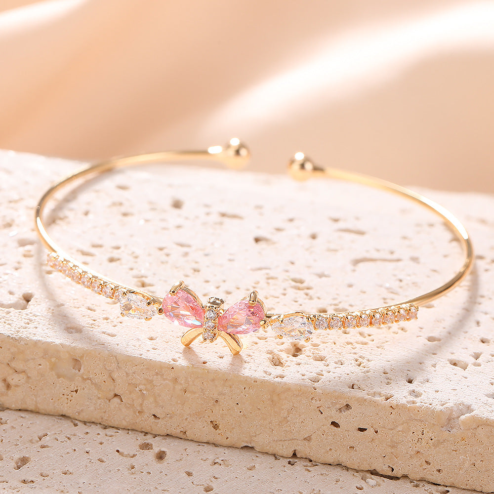 Rose zircon bracelet