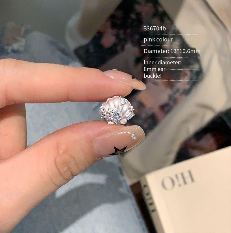 Blue starfish shell earrings