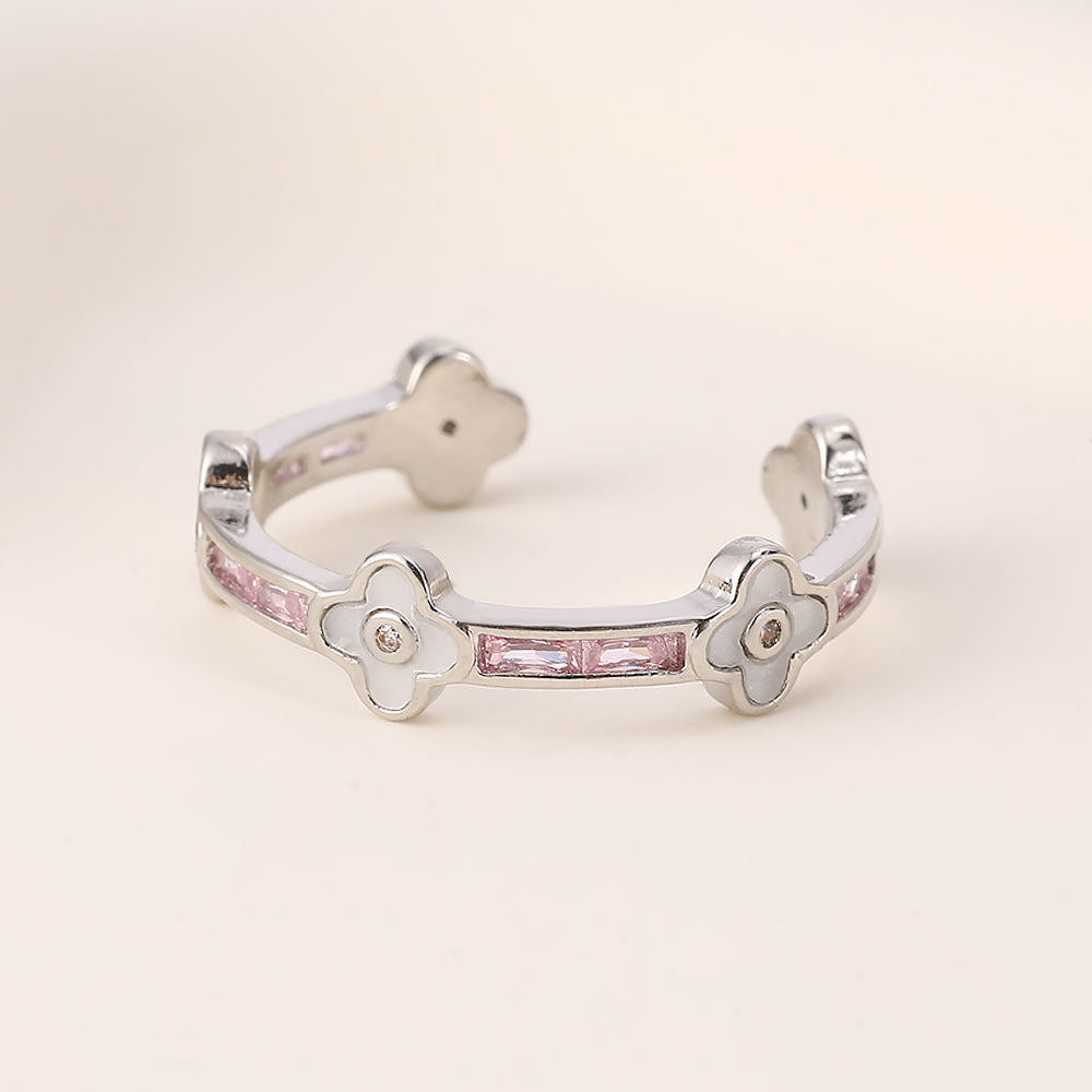 Colored zircon split ring