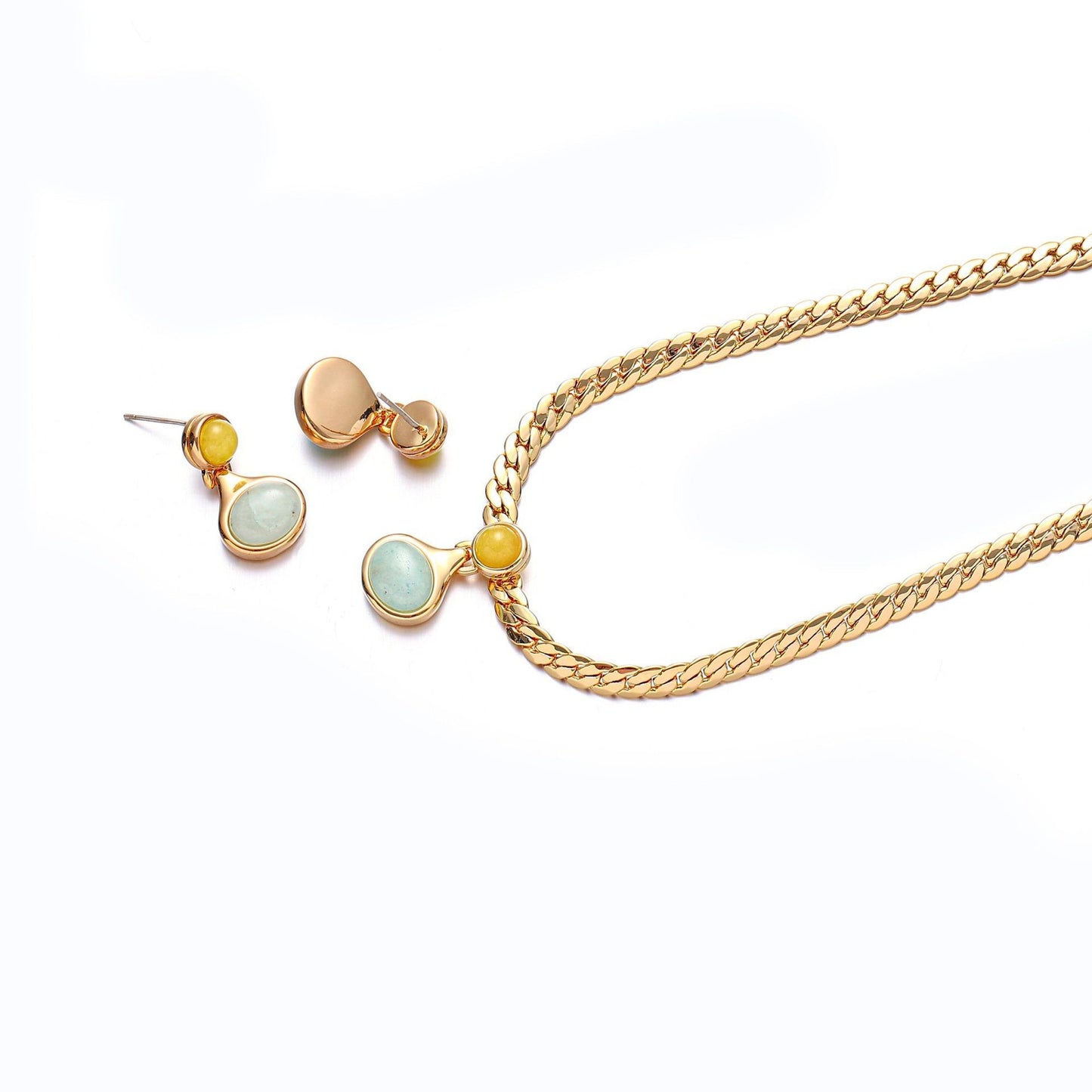 Tianhe Stone Necklace Earrings Set