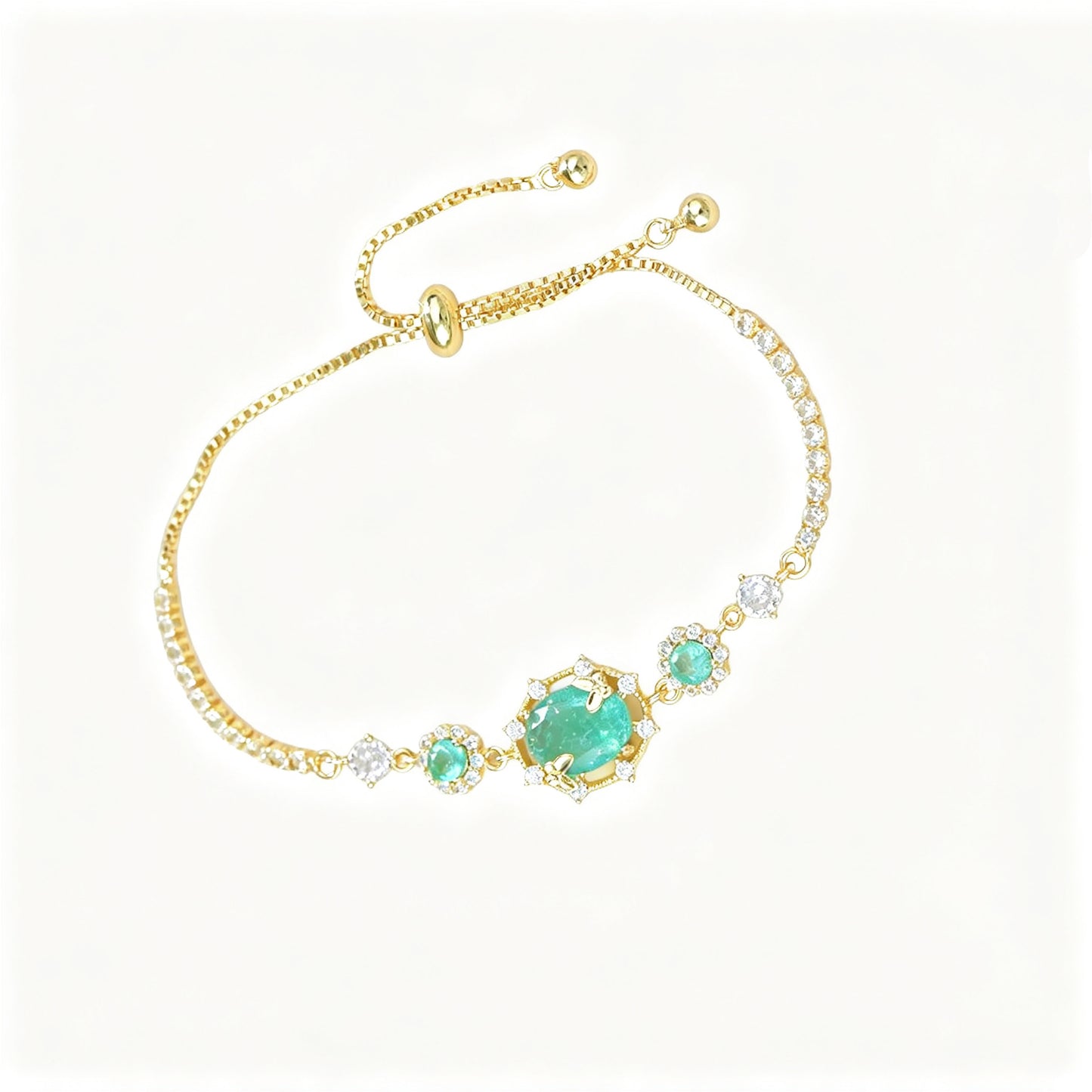 Ice‑Flake Zircon Lake‑Blue Butterfly Jewelry Set Necklace Bracelet Earrings