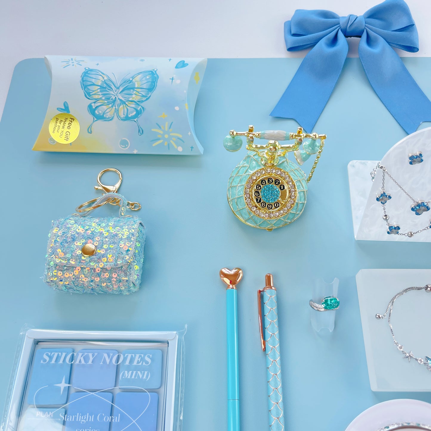 Blue Jewelry & Gift Curated Set