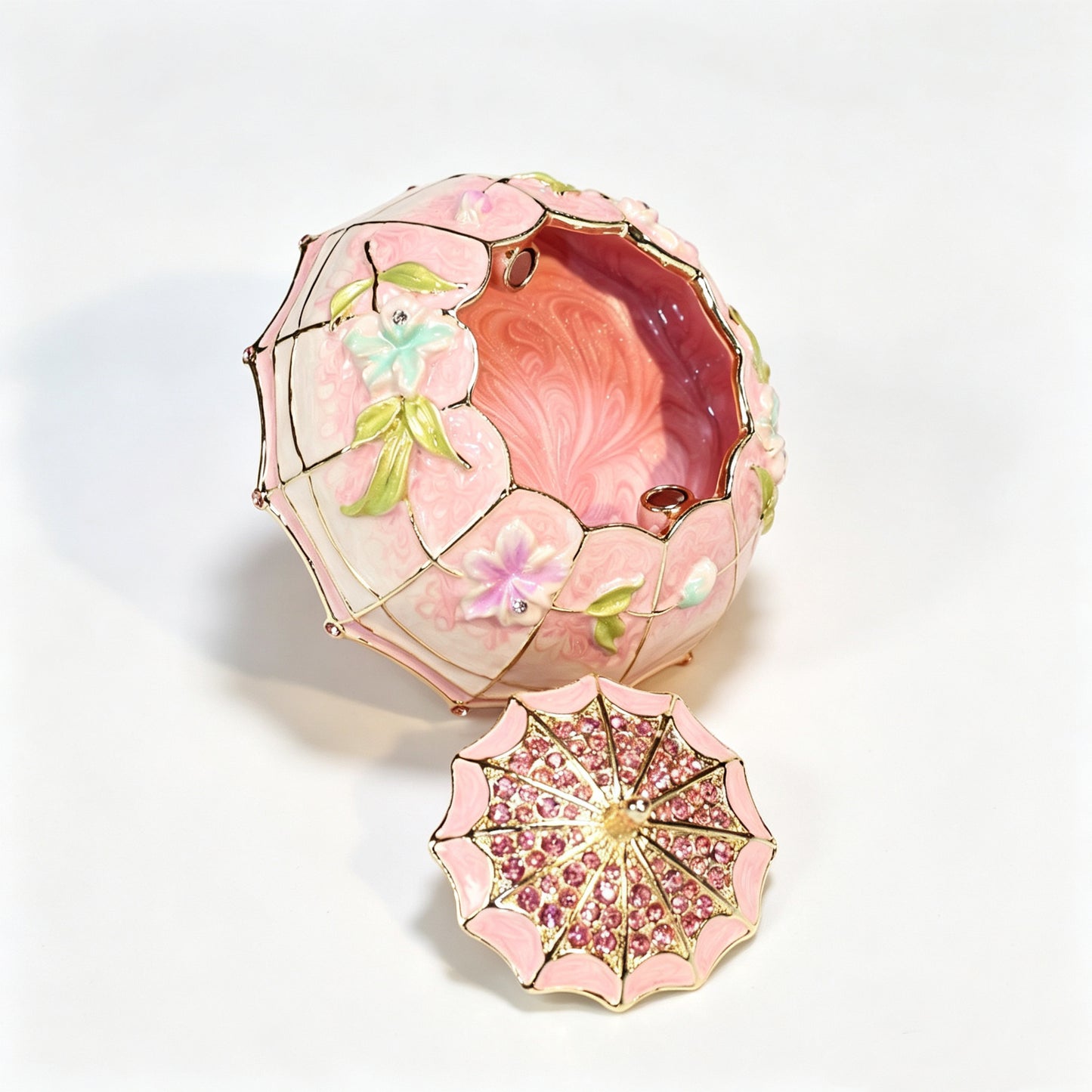 Umbrella‑Shaped Enamel Jewelry Storage Box