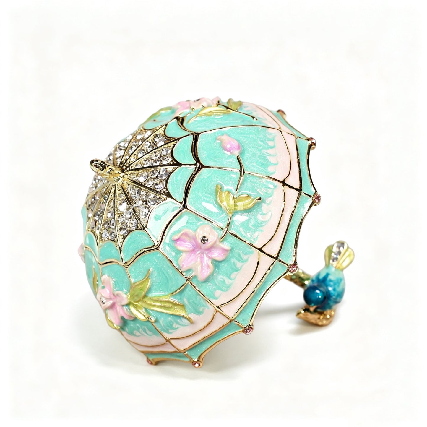 Umbrella‑Shaped Enamel Jewelry Storage Box