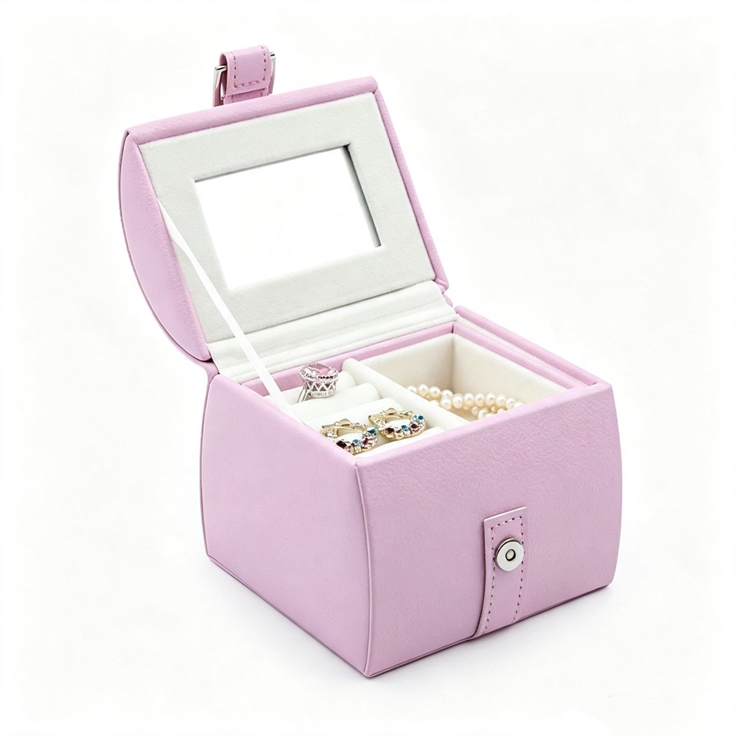 Double‑Layer Pu Leather Jewelry Case