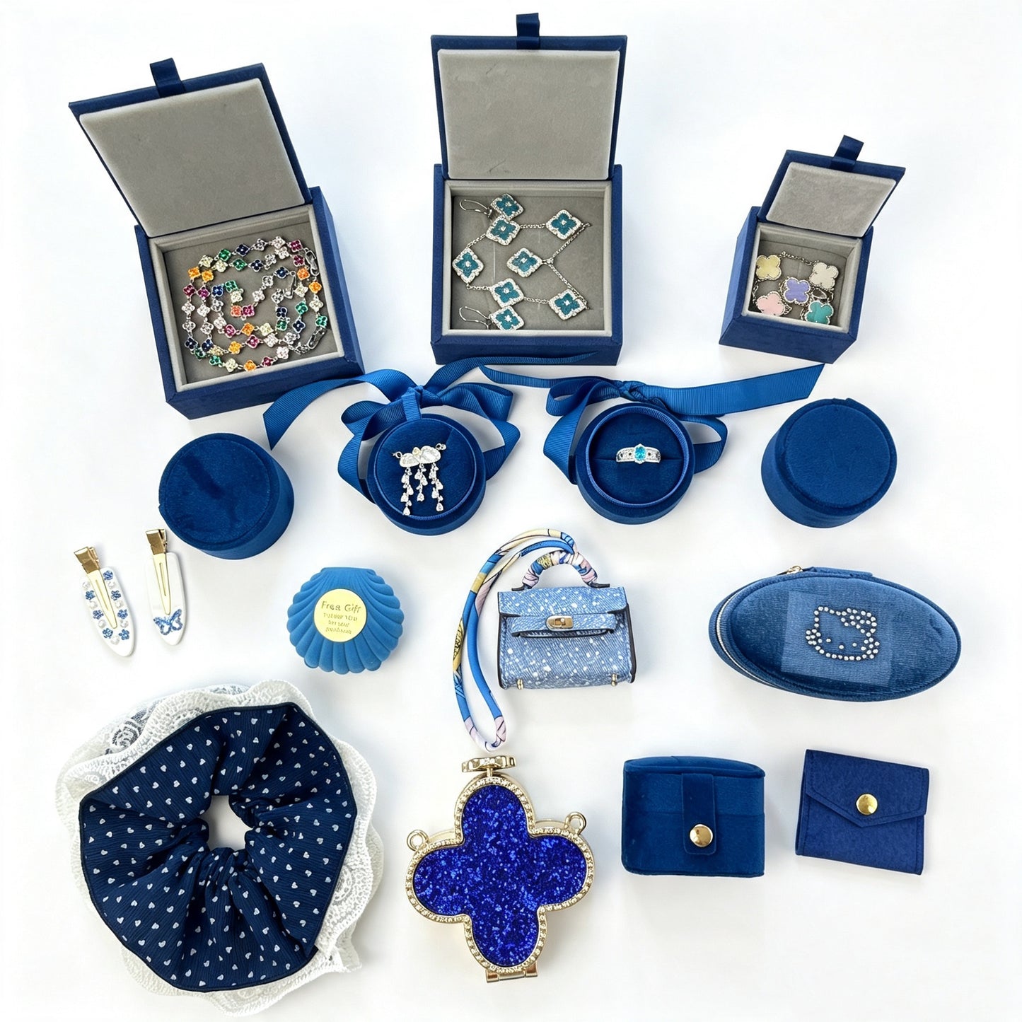 Sapphire Blue Gemstone Curated Jewelry Set