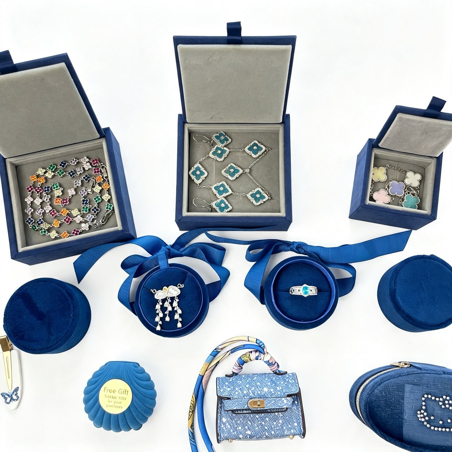 Sapphire Blue Gemstone Curated Jewelry Set