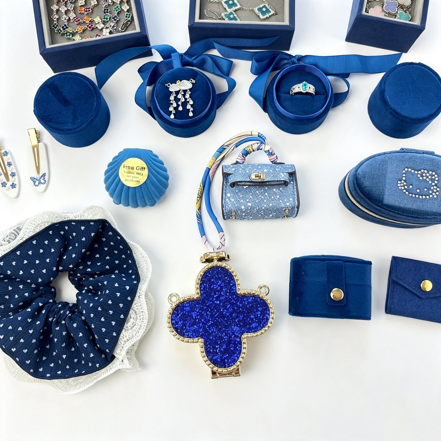 Sapphire Blue Gemstone Curated Jewelry Set