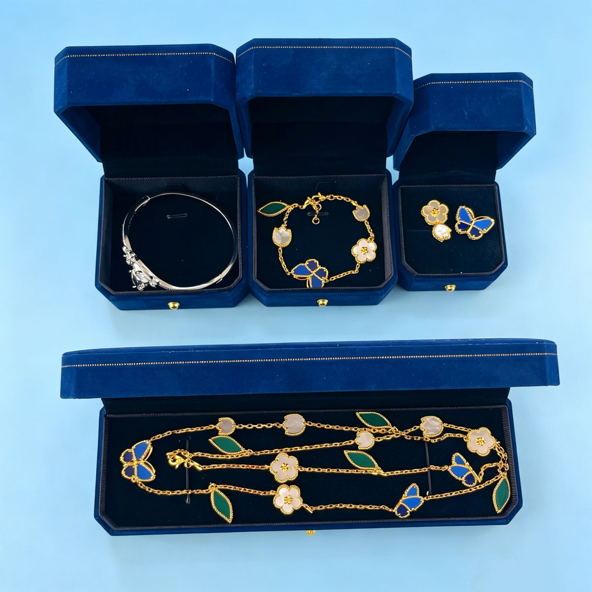 Blue Jewelry & Gift Curated Set
