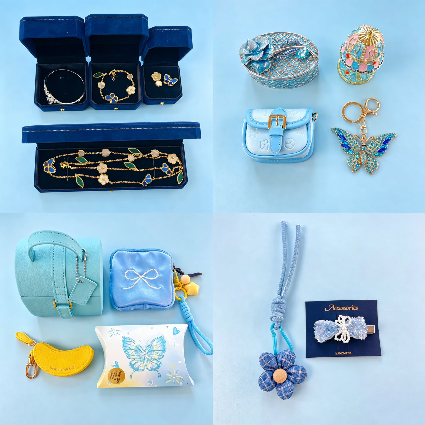 Blue Jewelry & Gift Curated Set