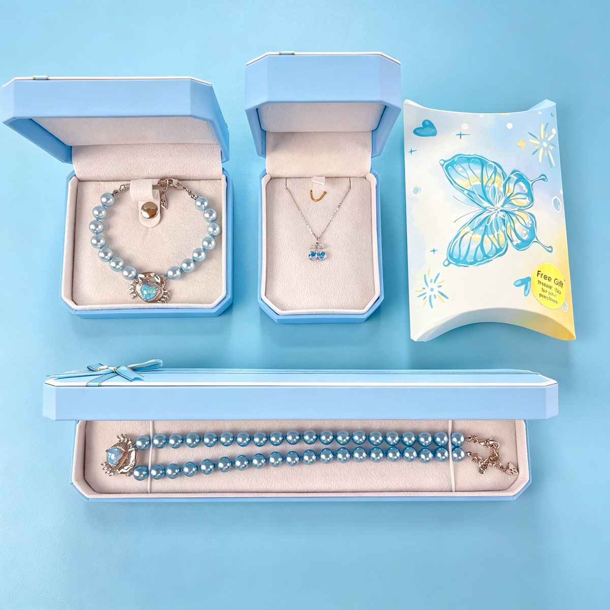 Blue Jewelry & Gift Curated Set