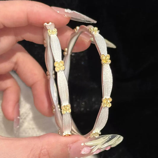 9999 pure silver osmanthus flower bracelet