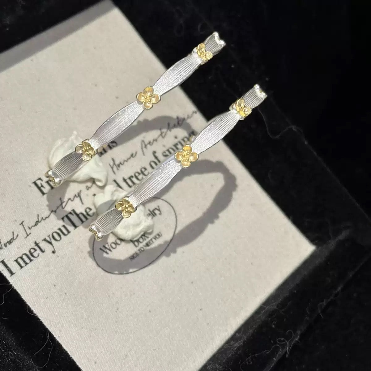 9999 pure silver osmanthus flower bracelet