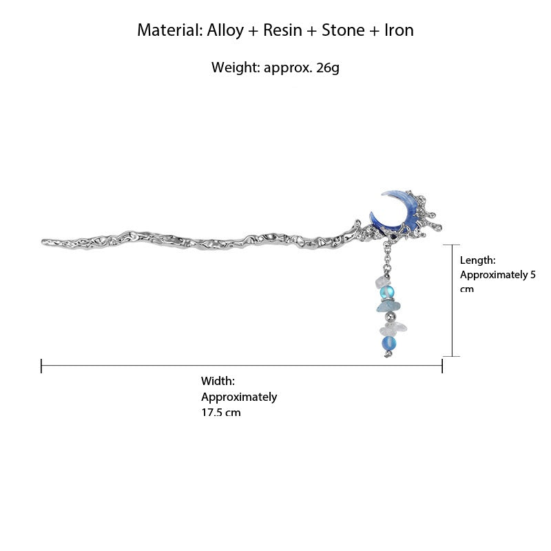 Blue moon necklace earrings