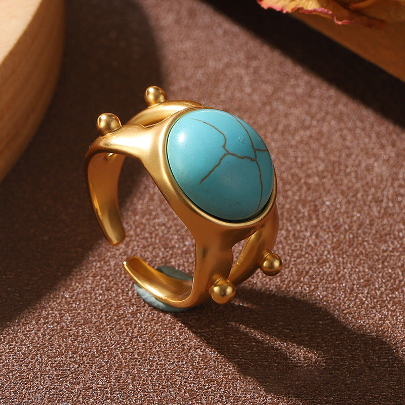 خاتم هندسي من الحجر الطبيعي