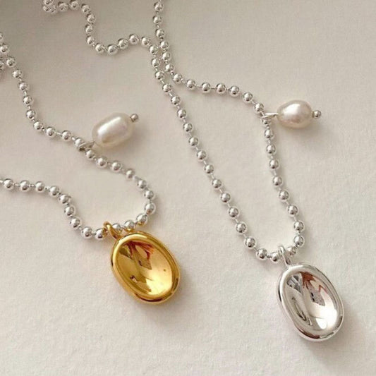 s925 sterling silver beanie necklace